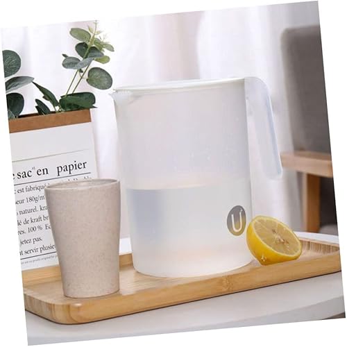 Miniatura 8 de Mikinona Jarra de agua de plástico Jarra de bebida Lidspot Apertura grande para fácil recarga azul