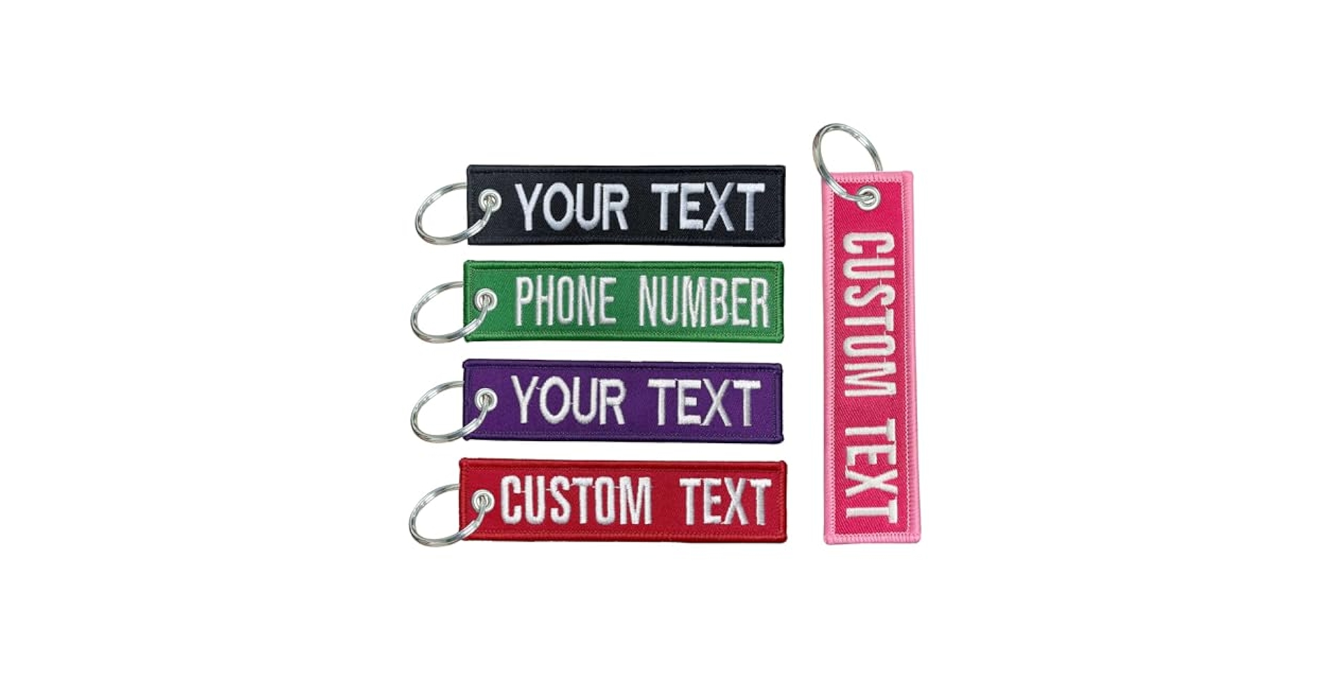 QJS PATCH Customzied Keychain,Personalized Key chain,Colored