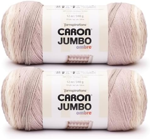 Bernat Ambachtelijk Katoen Grote Bal Greige Ombre Garen - 2 Pack van 340g/ 12oz - Katoen - 4 Medium (Worsted) - 608 Yards - Breien/haken