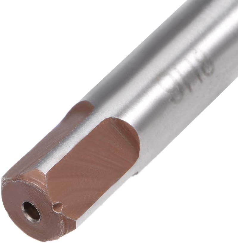 uxcell Hand Reamer 9mm Alloy Tool Steel H8 6 Straight Flutes Hand Milling Cutter Tool Metric Reaming Drill Bit for Metal