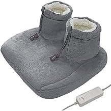 Electric Heated Foot Warmers- Fast-Heating Electric Heating Pad for Foot with 3 Heat Settings,Super-Soft Sherpa-Lined, Machine-Washable, Auto Shut-Off Heated Foot Warmers Under Desk for Men, Women