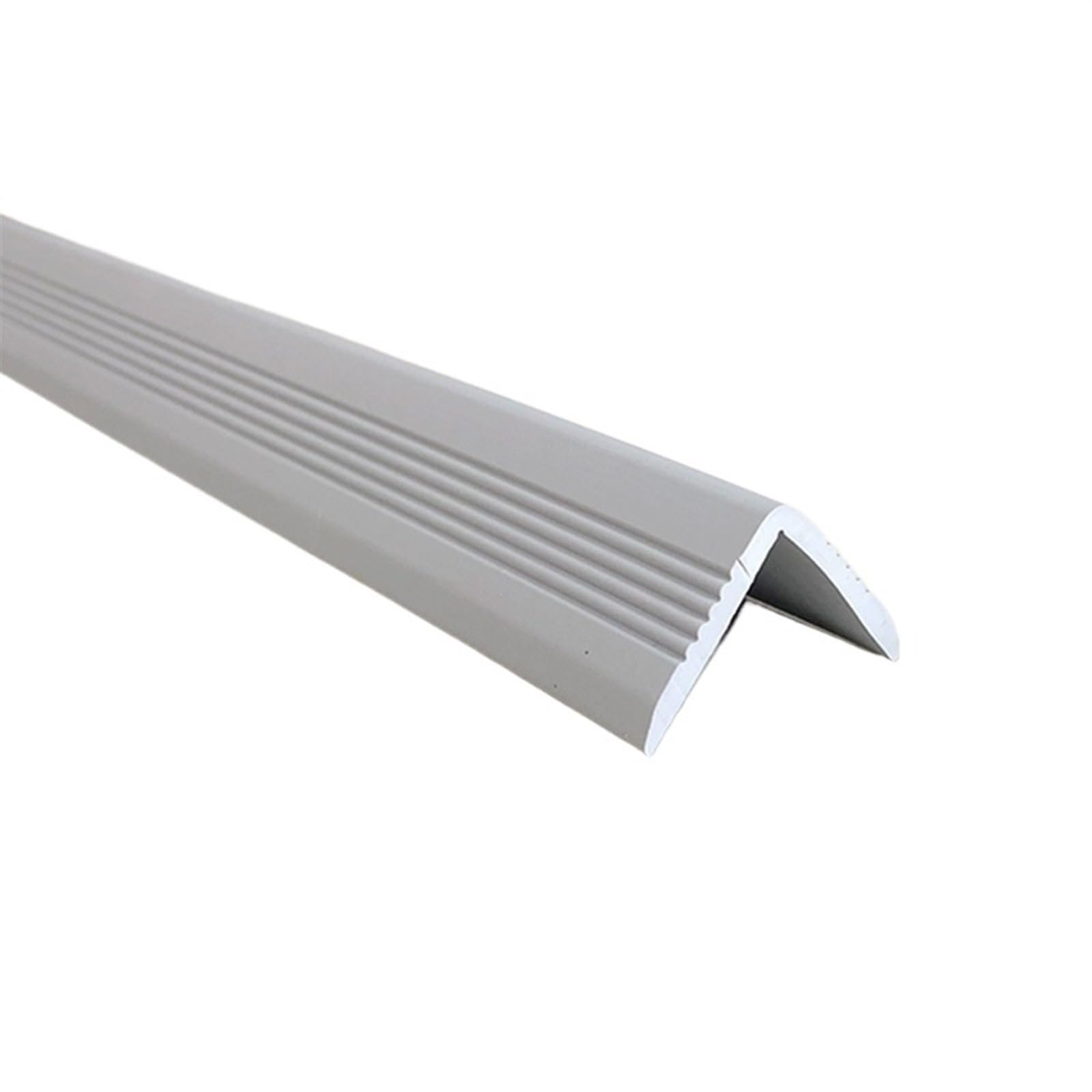 10Meters Stair Nosing Self Adhesive Edge Protector, Wall Corner Waterproof Edging Anti Slip Trim PVC Strips Staircase Step Treads(Grey,2.5x2.5CM 10meter)