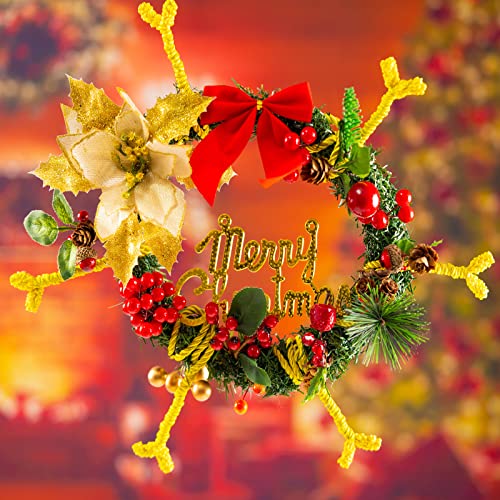 Ft Hita 20 Pcs Christmas Garland Ties Flexible Decorative Twist Ties, Reusable And Knotted Wreath Tie ,For Christmas Ornaments Craft Gift Packaging Banister Party Decor (Gold) #TOP3