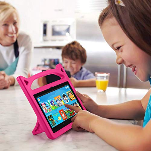 Fire Hd 8 Tablet Case,Fire Tablet 8 Case,Amazon Fire Hd 8 Tablet Case,Dinines Lightweight Kids Case With Handle Stand For Amazon Kindle Fire Hd 8/8 Plus(12Th/10Th Generation,2022/2020 Release),Pink #TOP1