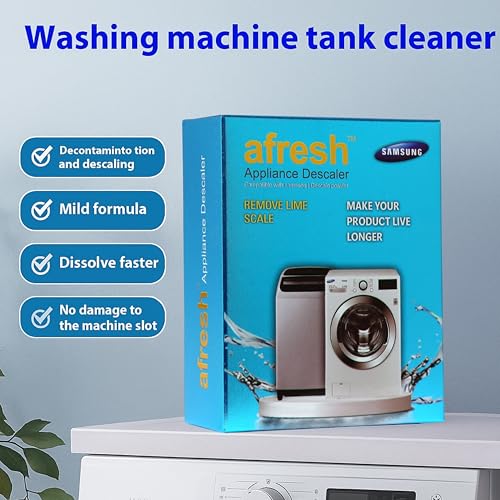 Image of Washing Machine Drum Cleaner Afresh Original 300gm Descal Washing machine Lavender Fragrance Drum cleaning powder Compatible For Samsung Front Load and Top Load,