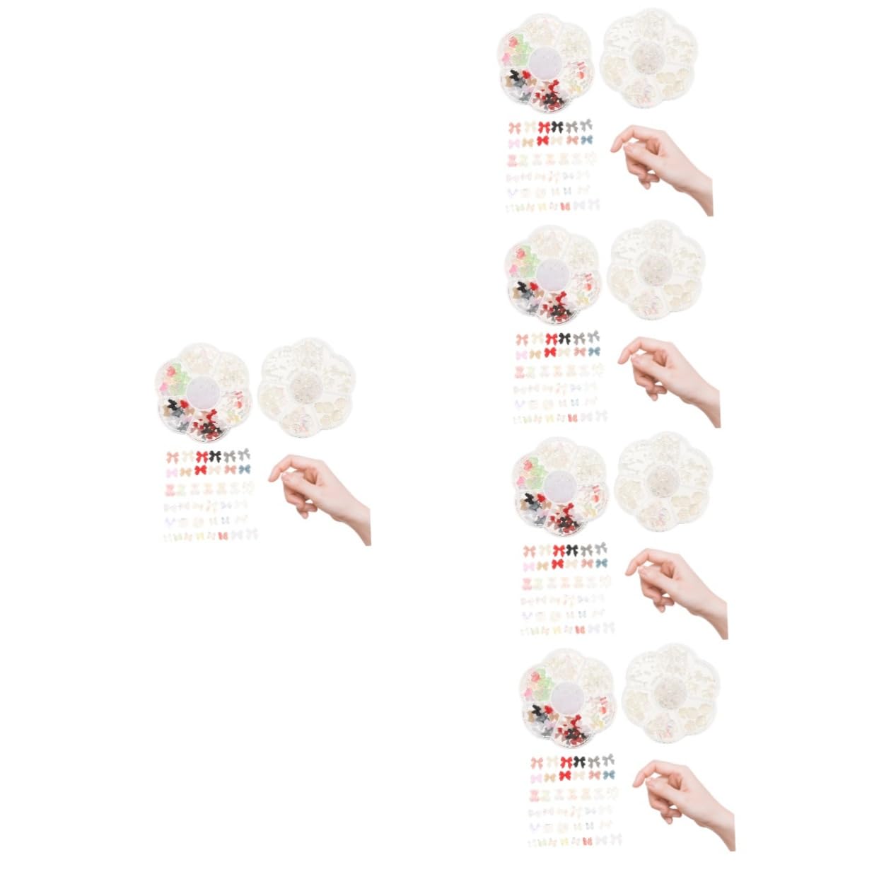 5 Set Decorazioni Per Unghie Ciondoli Per Manicure Accessori Nail Art Per Unghie Eleganti E Creative 2 Scatole*5