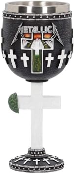 Nemesis Now B4682N9 Metallica-Master of Puppets Goblet 18cm, Resin w/Stainless Steel Insert, Black, One Size
