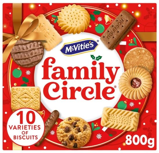 McVitie's Family Circle 2 x 10 premium varities Assortment of Creams Chocolate Jam & Sweet Biscuits 800g single pack Bulk cookies Perfect for Gifting on Christmas, Birthday to Mum, & Dad by zamfoods