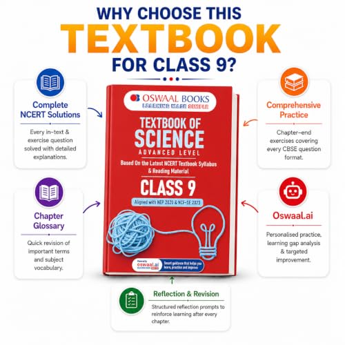 Image of Oswaal Textbook of Science | Advanced Level | Class 9 | Based on CBSE Syllabus & Reading Material | Aligned with NEP 2020 & NCF-SE 2023 | With Oswaal AI