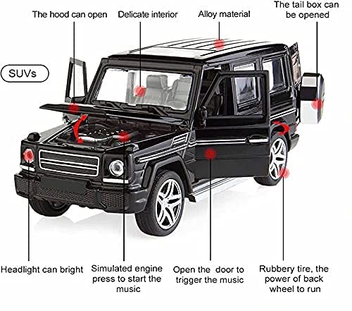 Image of WireScorts Exclusive Alloy Metal Pull Back Die-cast Car 1:32 AMG G65 Diecast Metal Pullback Toy car with Openable Doors & Light, Music Boys Gifts Toys for Kids - Multi Color