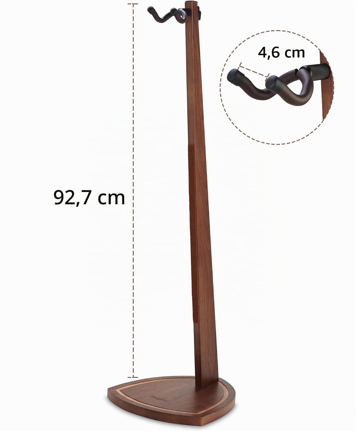 Soporte para Guitarra, Soporte Guitarra Suelo para Guitarra Acústica, Eléctrica, Bajo y Banjo, Elegante Expositor Colgante de Nogal Negro para el Hogar y la Decoración