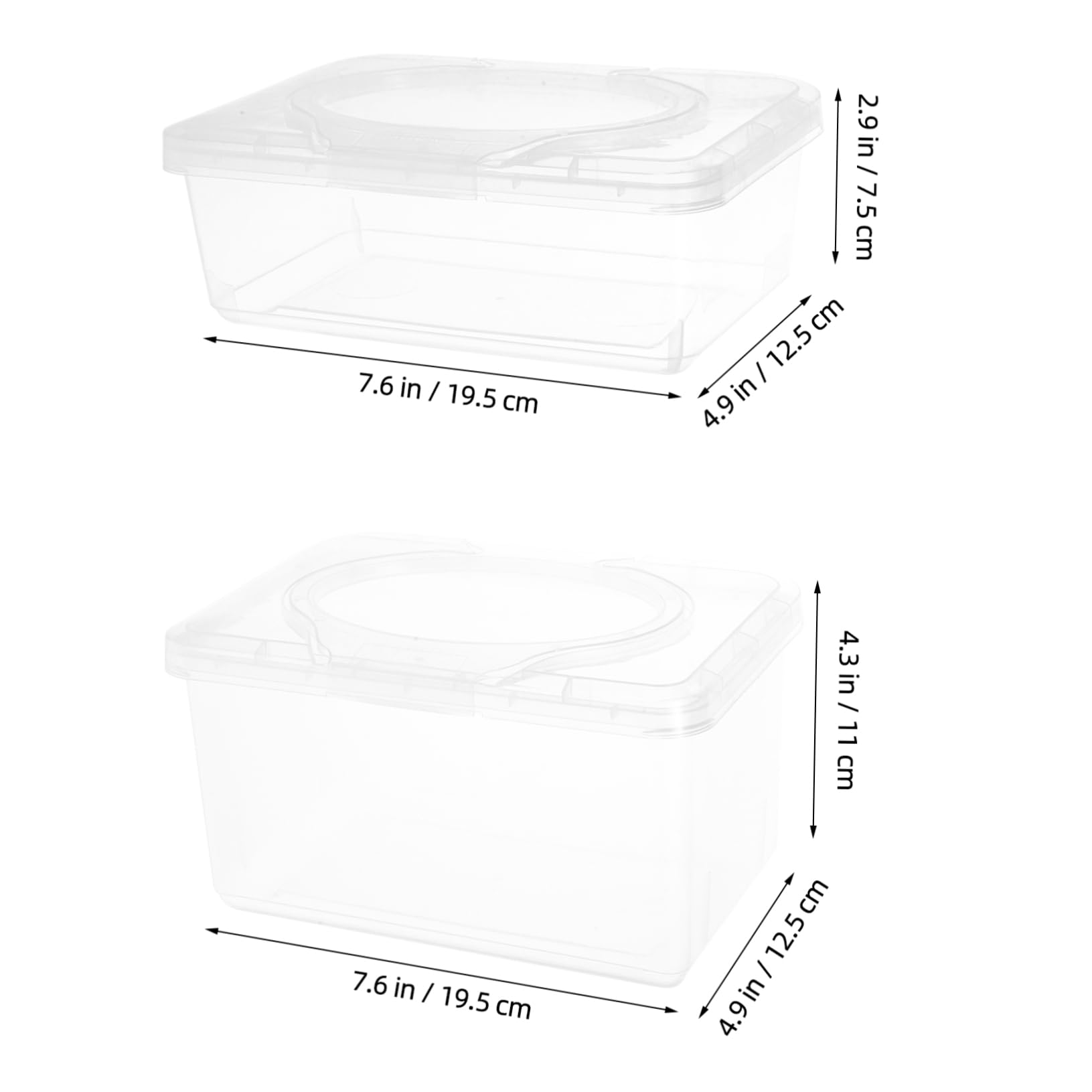 SOLUSTRE Portable 1100ml/1850ml Wipes Holder Tissue Box for Car Outdoor Baby Bathroom Reusable