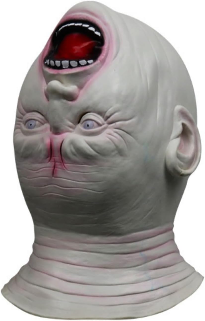 恐ろしい怖い反転マスク - ハロウィンやホラーファンに最適!お化け屋敷ホラーゾンビデーモン小道具