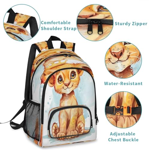 Cartoon Lion King Large Capacity Backpack, 18 Inch Multi Pocket Laptop iPad Tablet Backpacks Business Travel Hiking Daypack Casual Rucksack for Women Men Gifts4
