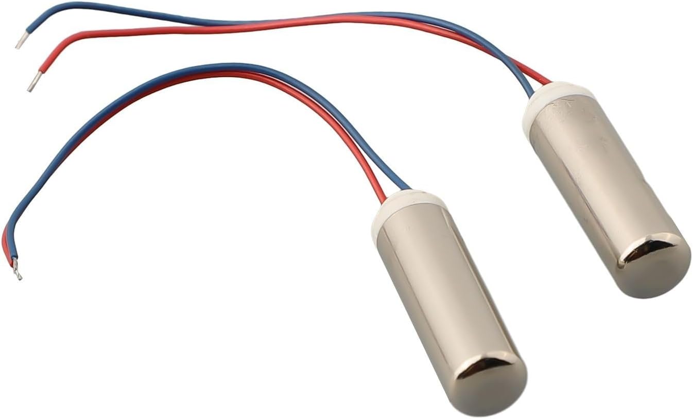eless Vibration Motor 3V DC 1.5 to 3.7V 18000RPM Low Noise High-Speed DIY Massager Kit with 7x25mm Dimensions, 2 Pack