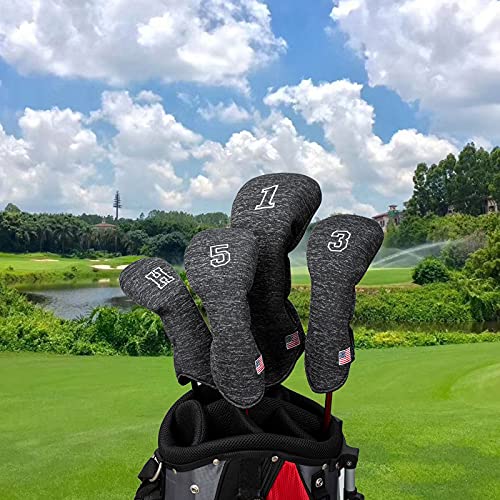 Golf Head Covers Driver Fairway #3#5 Space Cotton Black For Men Women #TOP6
