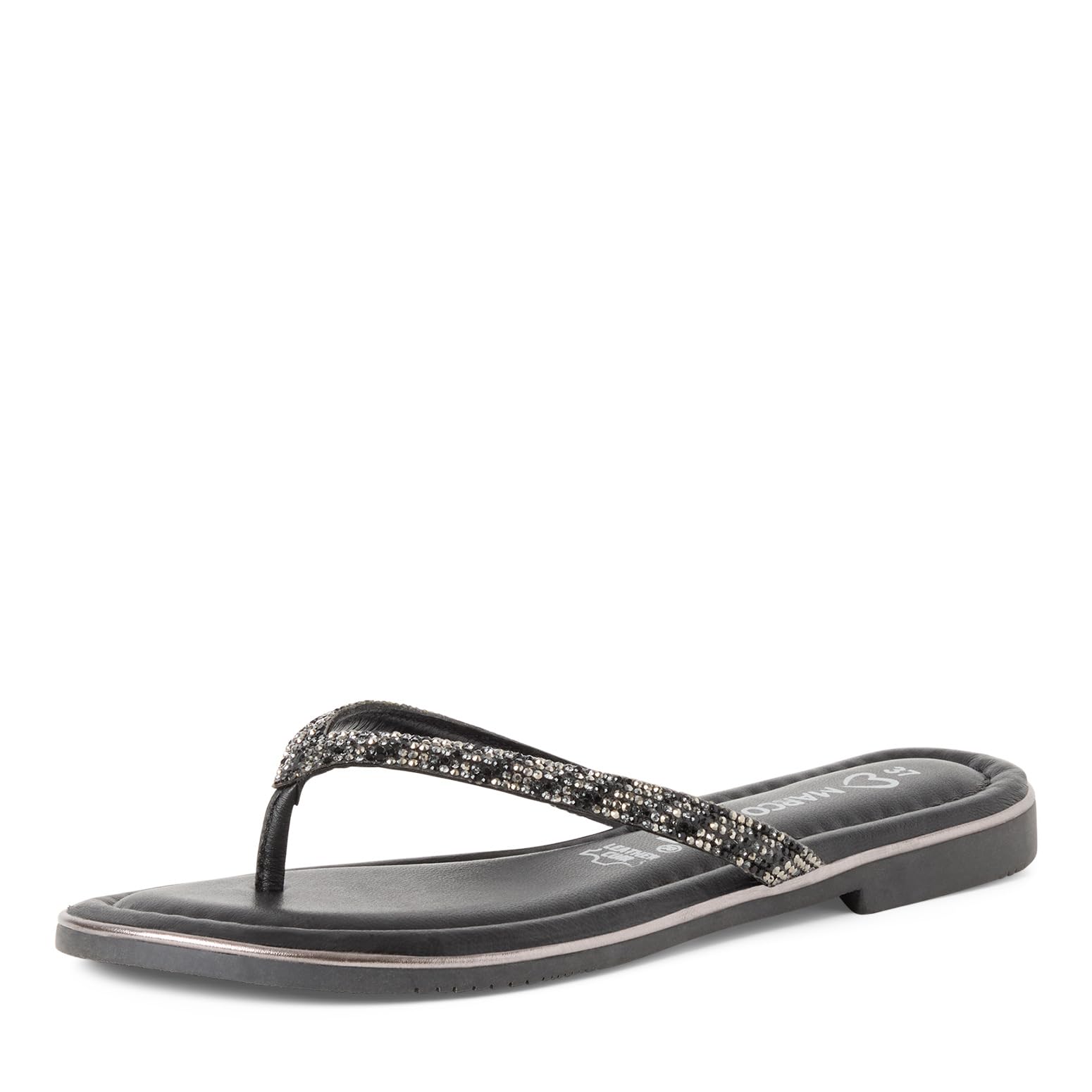 Marco Tozzi Women Sandal Soft Feel Me Footbed Modern, Black (Black Comb), 7.5 UK
