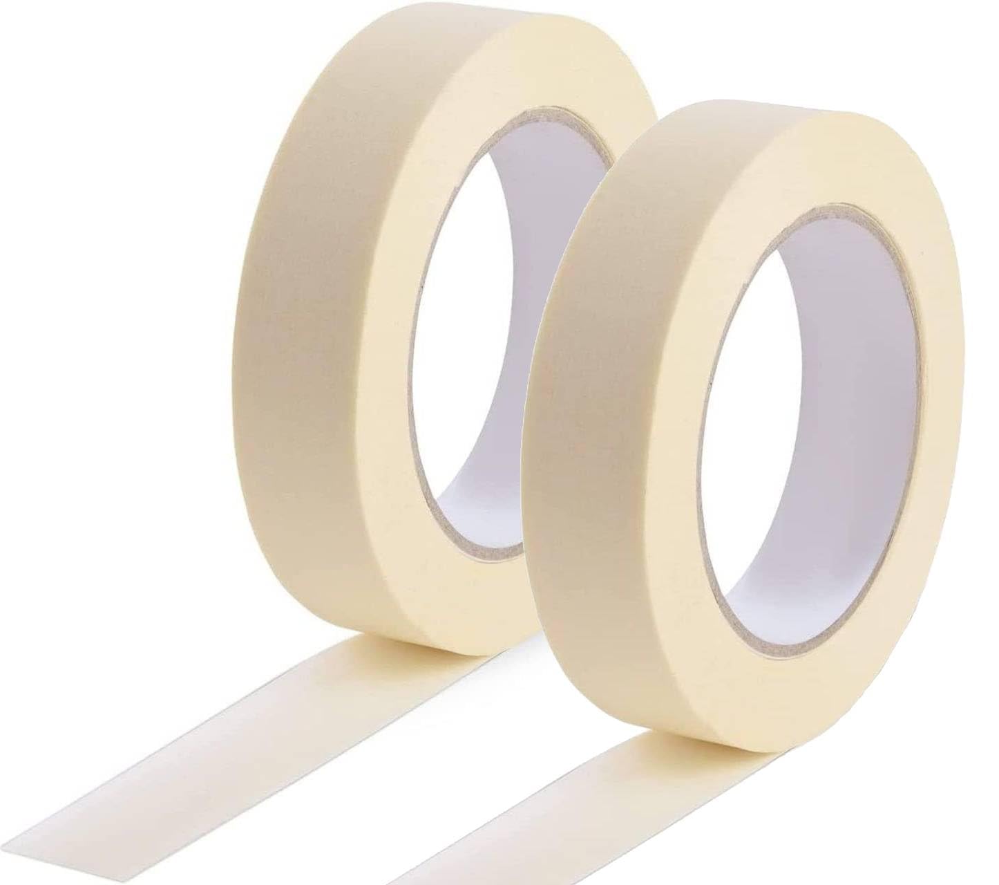 MOMENT 2 Rolls Masking Tape 1 inches x 20 Yards | Strong Adhesive Tape for Painting, Decorating, DIY Home, Office, School Stationery, Arts, DIY Crafts