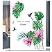 Adesivo Murale Pianta Tropicale, Adesivo Murale Foglia di Monstera Verde, Adesivi da Parete Foglie Verdi, Adesivi Murali Foglie Bosco, per Soggiorno, Camera da Letto（75x110cm）