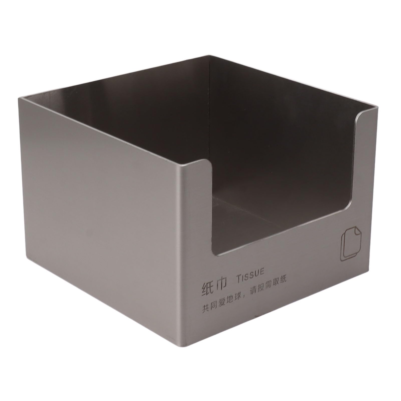 Boîte à mouchoirs en Acier Inoxydable, Porte-mouchoirs carré, Distributeur de Serviettes à Grande Ouverture, Style Moderne pour Salle de Bain, vanité, comptoir, Bureau (Argent)