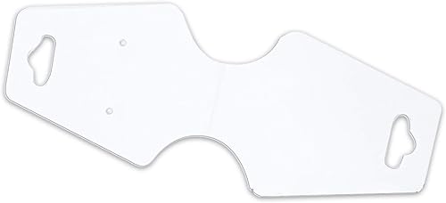 Vista 25 de The Display Guys Pack of 100 pcs 2x2 inch (5x5 cm) White Paper Necklace Earrings Display Hanging Cards for Jewelry Accessory Display