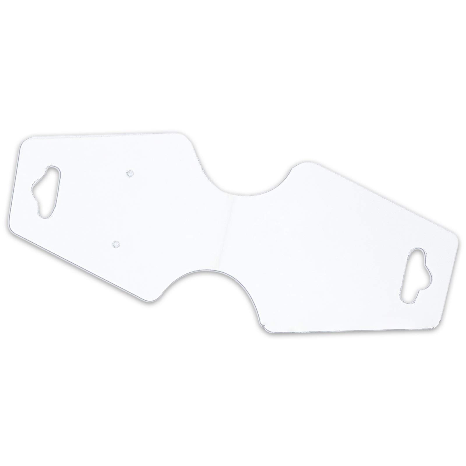 The Display Guys Pack of 100 pcs 1 7/8" X 4 3/4" inch(47mm x 123mm) White Fold Over Paper Necklace Earrings Display Hanging Cards for Jewelry Accessory Display