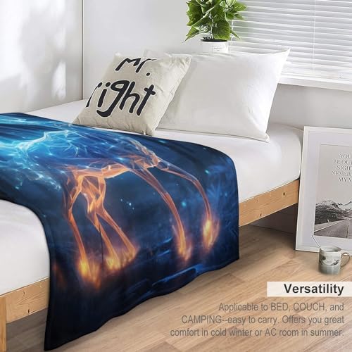 Couverture cerf étoilé moelleuse en flannel de qualité supérieure