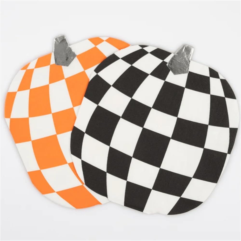 Meri Meri - Mod Pattern Pumpkin Napkins - Modern Desenli Balkabağı Peçeteler (16'lı)