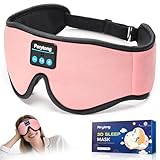 Sleep Mask with Bluetooth 5.4 Headphones, 3D Contoured Sleep Headphones with Ultra-Thin Stereo Speakers for Side Sleepers, Wireless Sleeping Mask with Adjustable Strap, Idea for Travel Nap Airplane