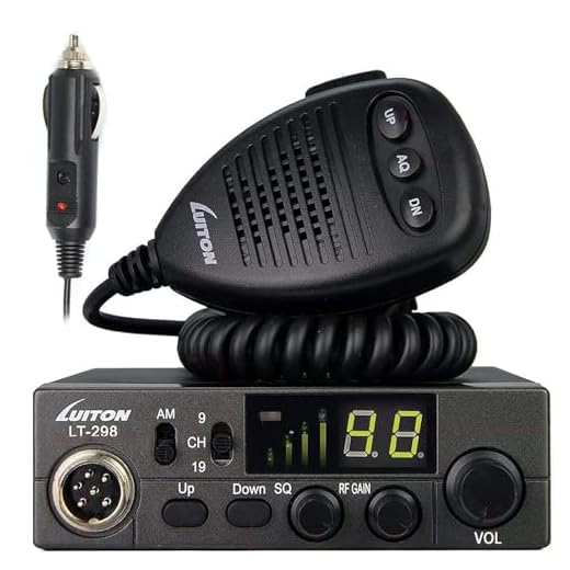 LUITON 40-Channel CB Radio LT-298 Compact Design with External Speaker Jack, Large Easy to Read LED Display Compatible with 12-24V Voltage