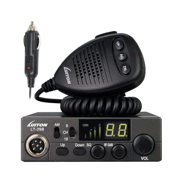 LUITON 40-Channel CB Radio LT-298 Compact Design with External Speaker Jack, Large Easy to Read LED Display Compatible with 12-24V Voltage