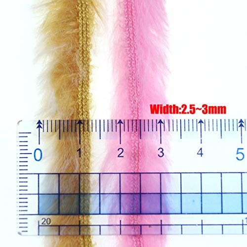 wifreo 16 Packs Faux Rabbit Strips 3mm Zonker Double Bunny Streamer Fly Tying Materials