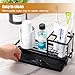 Toothbrush Holders for Bathrooms, Carbon Steel Tooth Brushing Holder Electric Toothbrush and Toothpaste Organizer Bathroom Accessories for Countertop, Shower, Sink - Matte Black