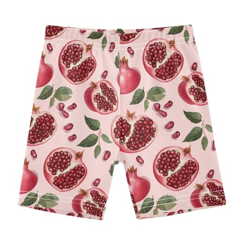 Teen Girls Shorts Stretchy Cotton Compression Shorts Outfits Clothes for Performance 10T Fresh Pomegranate Fruit