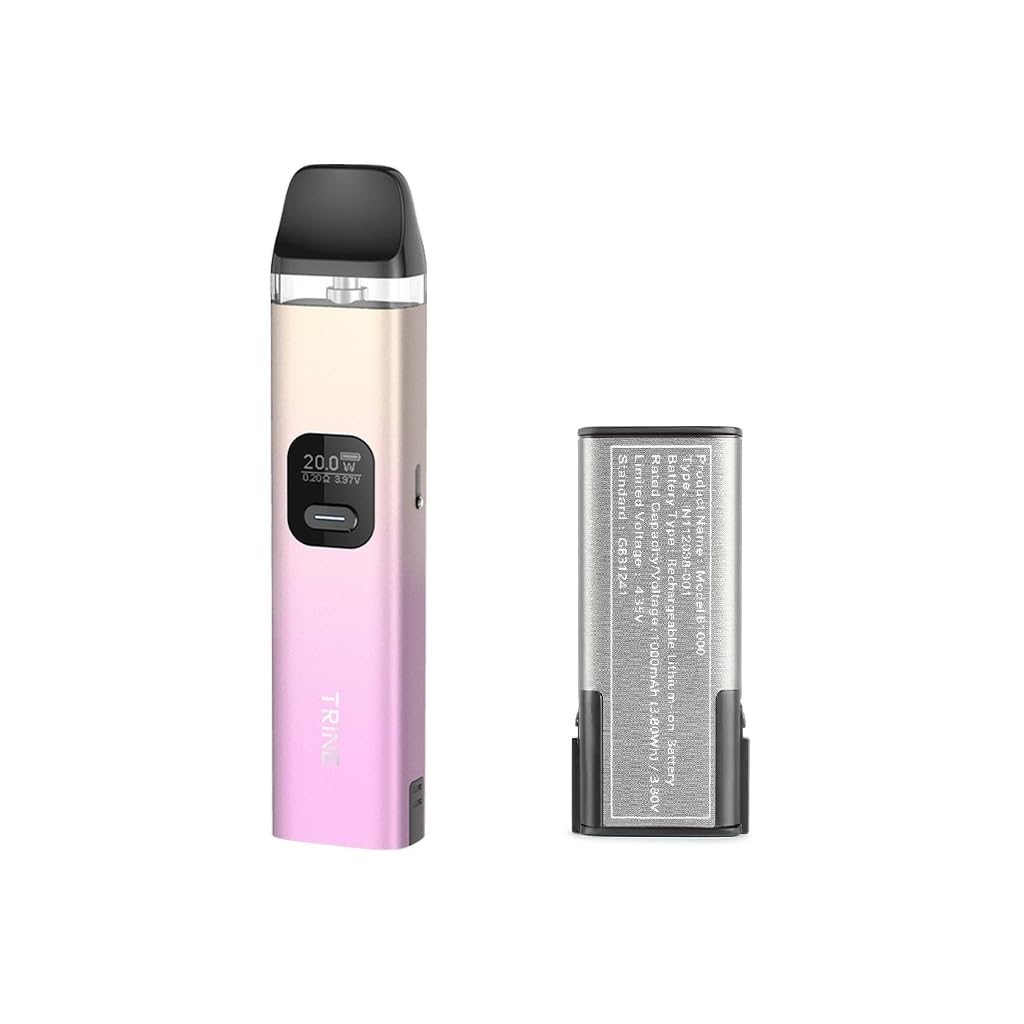INNOKINTrine Vcap Vaping Kit, Extra Battery, Sleek Design, Superior Performance, Unmatched Flavor Satisfaction at Your Fingertips, 2mL POD, E Cigarette, E Cig, Starter Kit, No Nicotine (Gold Pink)