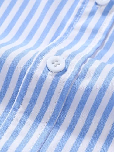 Image of Afflatus Men's Striped Casual Regular Fit Shirt Cotton Blend Stripe Full Sleeve Stylish Shirt for Men