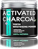 Activated Charcoal Teeth Whitening Powder – Coconut Teeth Whitener – Effective Remover Tooth Stains for a Healthier Whiter Smile - Product of UK by Sunatoria - Improved Formula - Charcoal Teeth White
