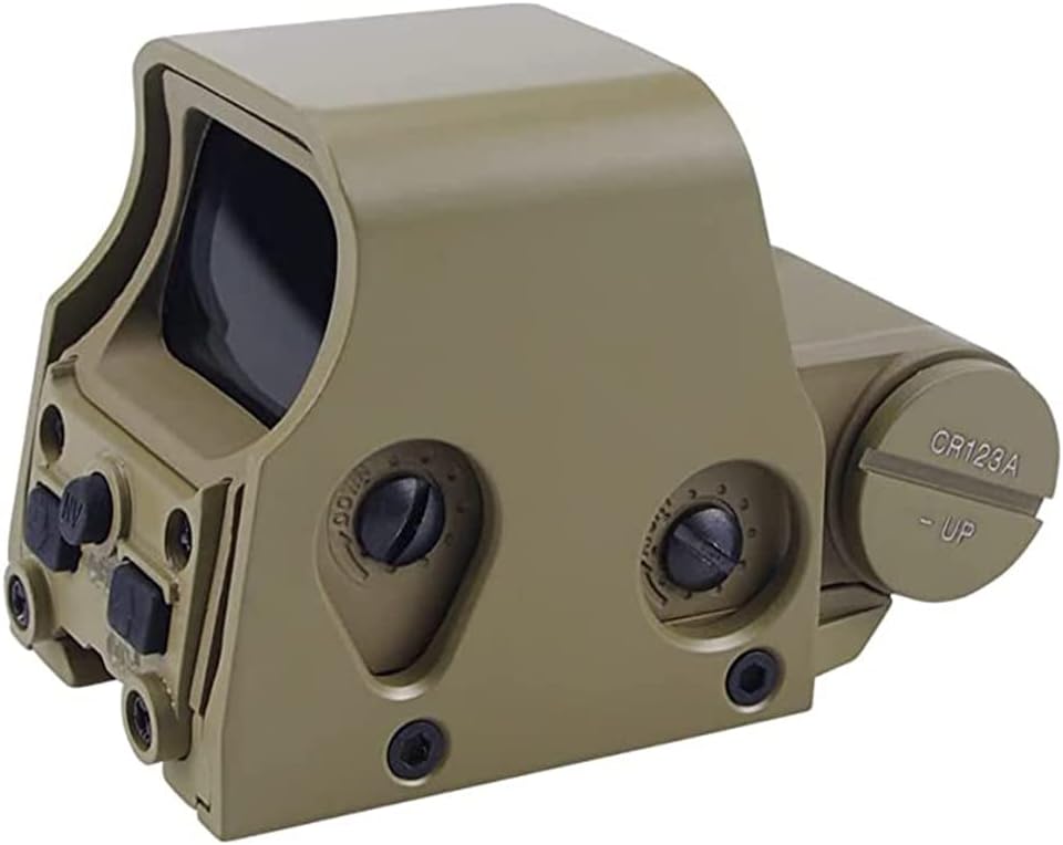 Metal 553 Red Green Dot Sight/558 Holographic Reflex Sight Optical Scope Replica Scope w/NV Function, with 20mm Rail Mount, Fit for G33 G43 3X Magnifier, Outdoor Hunting Accessories