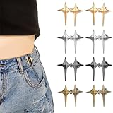 JYNXOR 8 Paia Bottoni Jeans Regolabili, Stringi Pantaloni Vita Fibbia Bottoni Jeans Stringi Pantaloni Bottone Stringi Pantaloni Bottoni per Stringere Jeans, Adatto per La Regolazione Della, 4 Colori