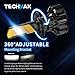 TECHMAX H7 LED Headlight Bulbs, 12000LM 72W 360 Degrees Adjustable Beam Angle 6500K Xenon White Extremely Bright Conversion Kit of 2 Halogen Replacement
