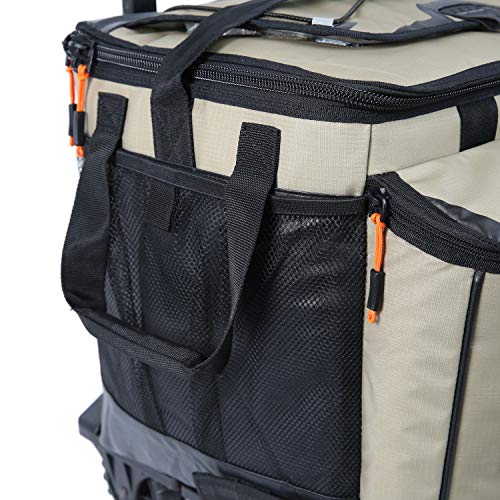 Arctic Zone Titan Deep Freeze 60 Can Rolling Cooler with All Terrain Cart, Moss, Titan 60 Can Rolling Cooler