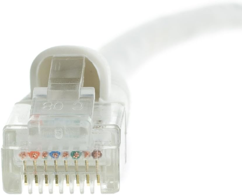 Cat6 Ethernet Patch Cable, Snagless/Molded Boot, White, 75 Feet, 1 Pack (ED698973)
