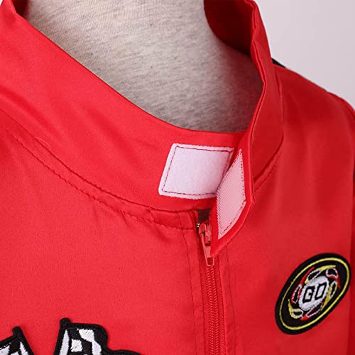 maxToonrain Deluxe Racing Driver Costume with Hat Kids F1 Driver Outfit for Halloween Role Play Christmas World Book Day (Red,7-8 Year) - Image 4
