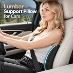Adjustable Car Lumbar Support Pillow Breathable Suede for Universal - Image 2