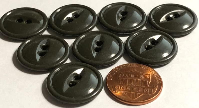 Juego de 8 hermosos botones de plástico de 2 agujeros para coser de 0.748in 34 pulgadas