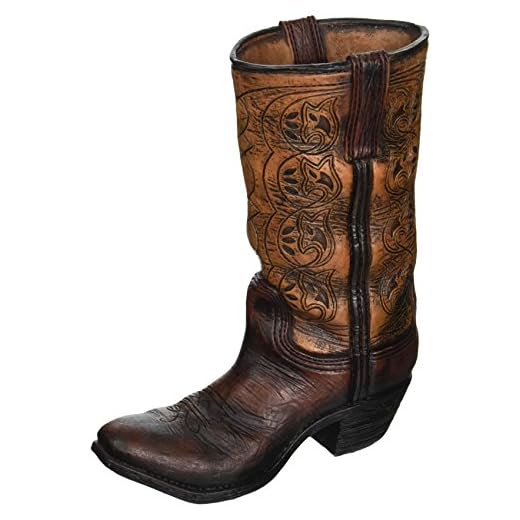 Burton & Burton Western Cowboy Boot Unique Vase for Home, Western Themed Events
