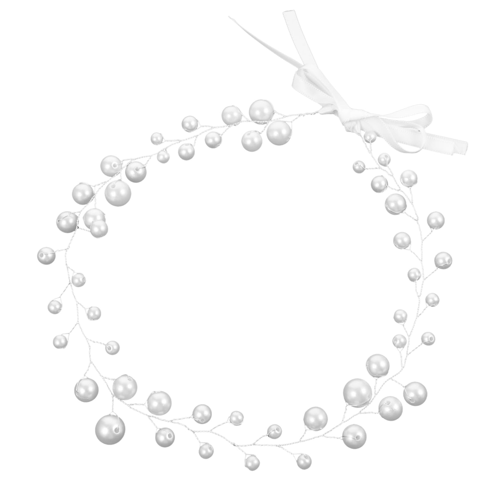 Healeved 5piezas Diadema De Perlas Para Novia Accesorio De Cabello Elegante Tocado Flexible Para Bodas y Eventos Especiales Adorno Brillante