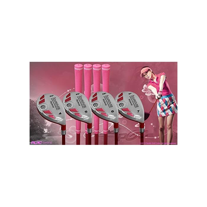 Buy Women's iDrive Golf Clubs All Ladies Pink Hybrid Complete Full Set
