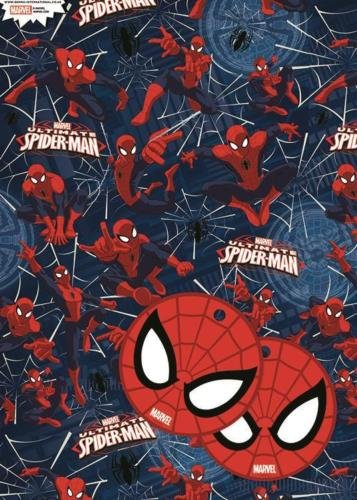 SPIDER-MAN CARTA PACCHI & TARGHETTE - 2 REGALO