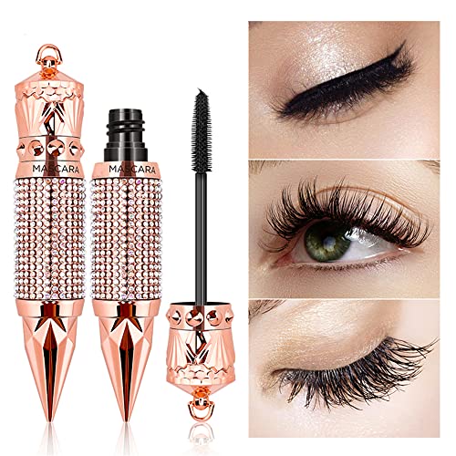 MAYEON Eyelash Mascara Waterproof & Long Lasting, 4D silk Fiber Lash Mascara Volume and Length Eye Makeup Sparkling Diamond Mascara - Image 3